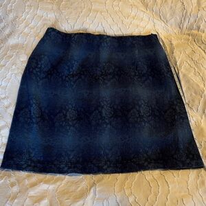 Marks & Spencer Navy Blue Lace-Effect A-Line Skirt